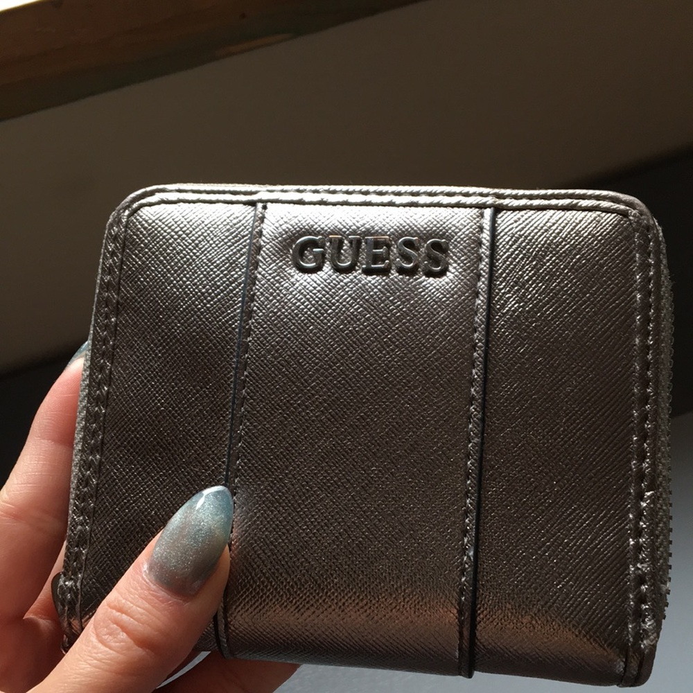 Guess Silver Metallic Wallet
